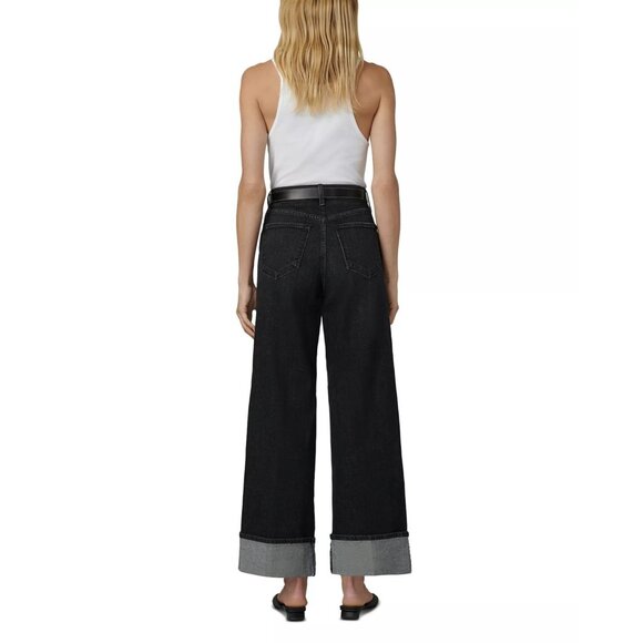 198$ Joe's Jeans Trixie Wide Cuffed Jeans Women's Size 27 Mindset Charcoal - Picture 4 of 5